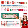 thumbnail image 1 of Uñas postizas adhesivas para niñas Kawyehu, 72 piezas, navideñas, 1 of 7