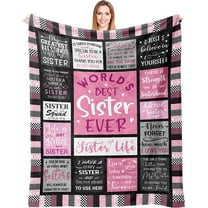 sister gifts throw blanket 50"x60" - sister birthday gifts from sister - sisters gifts from sister - happy birthday gifts for sister - gifts for sister - sister blanket - best sister gift idea