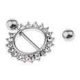 thumbnail image 4 of Flower Rhinestone Crystal Barbell 14g/16g 4 Style Flower Choice - White Rhinestone, 16 Gauge, 4 of 8