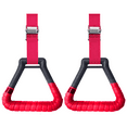 thumbnail image 1 of 2 pcs Gymnastic Rings with Adjustable Buckle Straps Professional Fitness Rings with Anti-Slip Sweat-Absorbent Hand Tapes Perfect for Workout, 1 of 8
