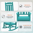thumbnail image 2 of Outdoor Rocking Chair, High Back Porch Rocker Chair, All Weather Resistant HDPE Oversized Adirondack Rocking Chairs for Patio, Garden, Lawn, Indoor，Peacock Blue, 2 of 4