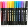 thumbnail image 1 of 12/24 Colors Markers Double Line Outline Pens for Birthday Card Making Coloring Book Scrapbooking, 1 of 8