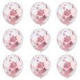 thumbnail image 1 of Globos de Confeti de Látex 12 Pulgadas Zhivalor Decoración Fiesta Cumpleaños Boda Estrella de Oro Rosa, 1 of 7
