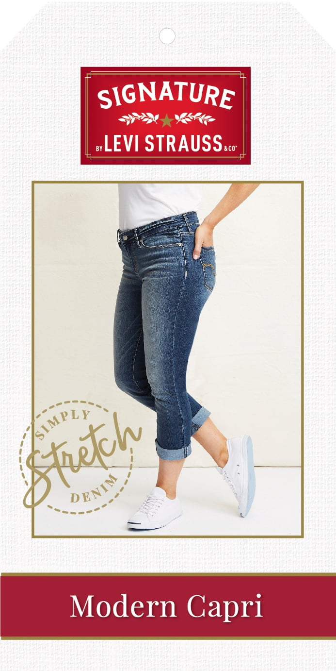Signature by Levi Strauss & Co. Women's Modern Simply Stretch Capri Jeans