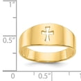 thumbnail image 5 of 14K Yellow Gold Polished Cut-out Cross Ring Size 8, 5 of 6