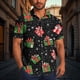 thumbnail image 1 of Seeotter Christmas Button Up Shirt for Men Fun Printed Casual Short Sleeve Hawaiian Santa Shirt, 1 of 6