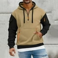 thumbnail image 1 of Ceisia Men's All Seasons Casual Solid Color Zipper Round Neck Long Sleeve Top - Comfortable Daily Gift Outdoor Wear, 1 of 8