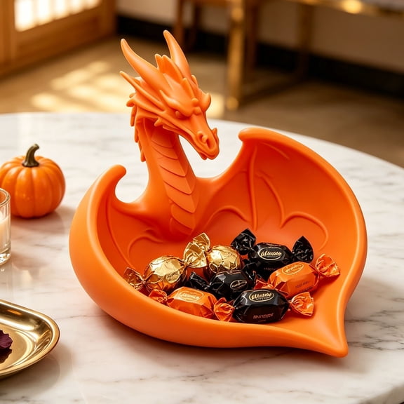 Ouuluon Decorative Versatile Shaped Storage Tray, Printed Tabletop Organizer for Candy Jewelry Keys Home Desk Decor