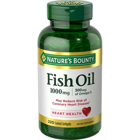 Nature's Bounty® Fish Oil 1000 mg Omega-3, 220 Odorless (The Best Fish Oil For Kids)