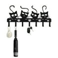 thumbnail image 2 of IVV Wall-Mounted Key Holder, 1 Pack, Metal Keys Organizer Rack with 7 Hooks, for Doorway Decoration, Home Housewarming Gifts (Black, Cats Theme), 2 of 6