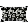 thumbnail image 2 of Set of 4 Modern Geometry Decorative Lumbar Pillow Case Black White Super Soft Rectangular Throw Pillow Cover 12x20 Inches Home Bedroom Decor Pillowcases Cushion Cover, 2 of 6