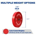 thumbnail image 6 of BalanceFrom Olympic Bumper Plate Weight Plate, 55 lbs Pair Color, 6 of 9