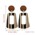 thumbnail image 4 of Wovilon Wood Rectangle Geometric Dangle Earrings Vintage Boho Statement Drop Earrings For Women Fashion Jewelry A, 4 of 4