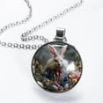 thumbnail image 2 of Easter Womens Glass Circular Pendant Necklace - Elegant Jewelry Piece for Women, 2 of 5