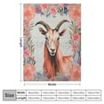 thumbnail image 4 of JEUXUS Goat Blanket Soft Cozy Cute Goat Sheep Stuff Throw Blanket Farm Animal Plush Bedding Decor Blanket Gifts for Women Girls Kids Adults Bed, 4 of 6