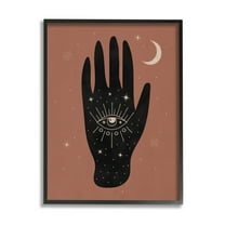 Stupell Industries Celestial Bohemian Chic Hand With Enlightened Eye Tattoo ,11 x 14, Design by Nina Blue