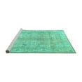 thumbnail image 2 of Ahgly Company Machine Washable Indoor Square Persian Turquoise Blue Traditional Area Rugs, 6' Square, 2 of 4