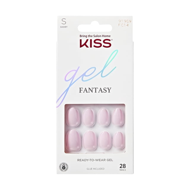 KISS Gel Fantasy Nails - Pure Love, Pink, Almond, Short