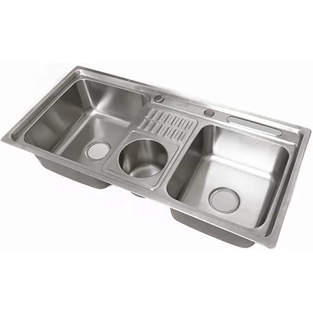 Tarja Fregadero Doble Empotrar AXCENT ITALY Acero Inoxidable Calibre 22 WA9345