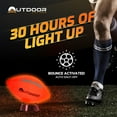 thumbnail image 3 of OutdoorCruiser Light Up Football - Waterproof Rubber Construction, Glow in the Dark, Glows Up to 30 Hrs with Tap Activation, Complete Set with Pump & Spare Batteries, Official Size 6, For Ages 8-15, 3 of 4