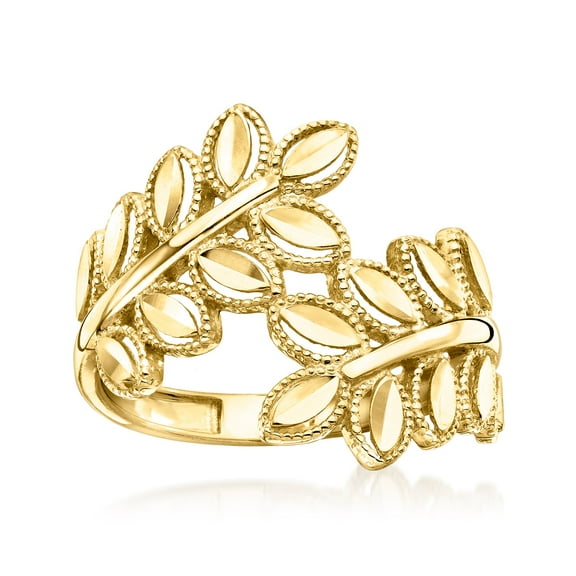 Ross-Simons 10kt Yellow Gold Leaf Ring, Women's, Adult