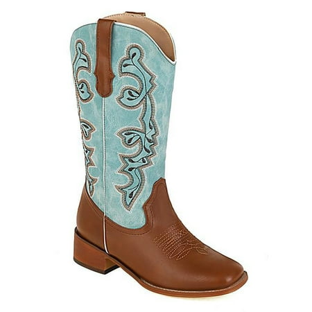 

Avamo Womens Comfort Winter Shoe Square Toe Booties Formal Non-slip Mid Heel Riding Boots Blue 8