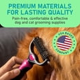 thumbnail image 3 of Maxpower Planet Pet Grooming Brush - Double Sided Shedding, Dematting - Undercoat Rake for Dogs - Dog Grooming Brush - Deshedding Brush for Dogs - Dog Brush, Cat Brush, Reduce Shedding by 95%, Pink, 3 of 17