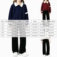 thumbnail image 3 of KPOPLK Kids Girls Uniform Outfit for Back to School Long Sleeve Collar Shirt and Loose fit Pant Teen Girls Clothes Set 6-14Years,Size 15-16 Years, 3 of 6