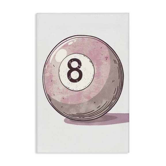 Stupell Industries Contemporary Pastel Eight Ball Canvas Art, 16 x 24, by LSR Design Studio