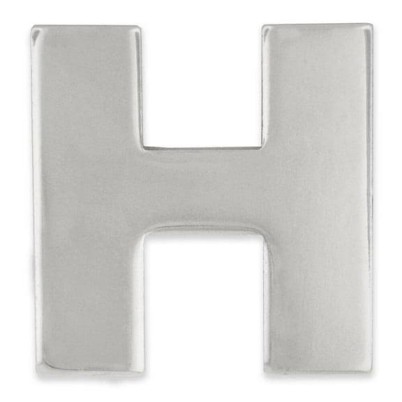 PinMart's Silver Letter H Alphabet Lapel Pin