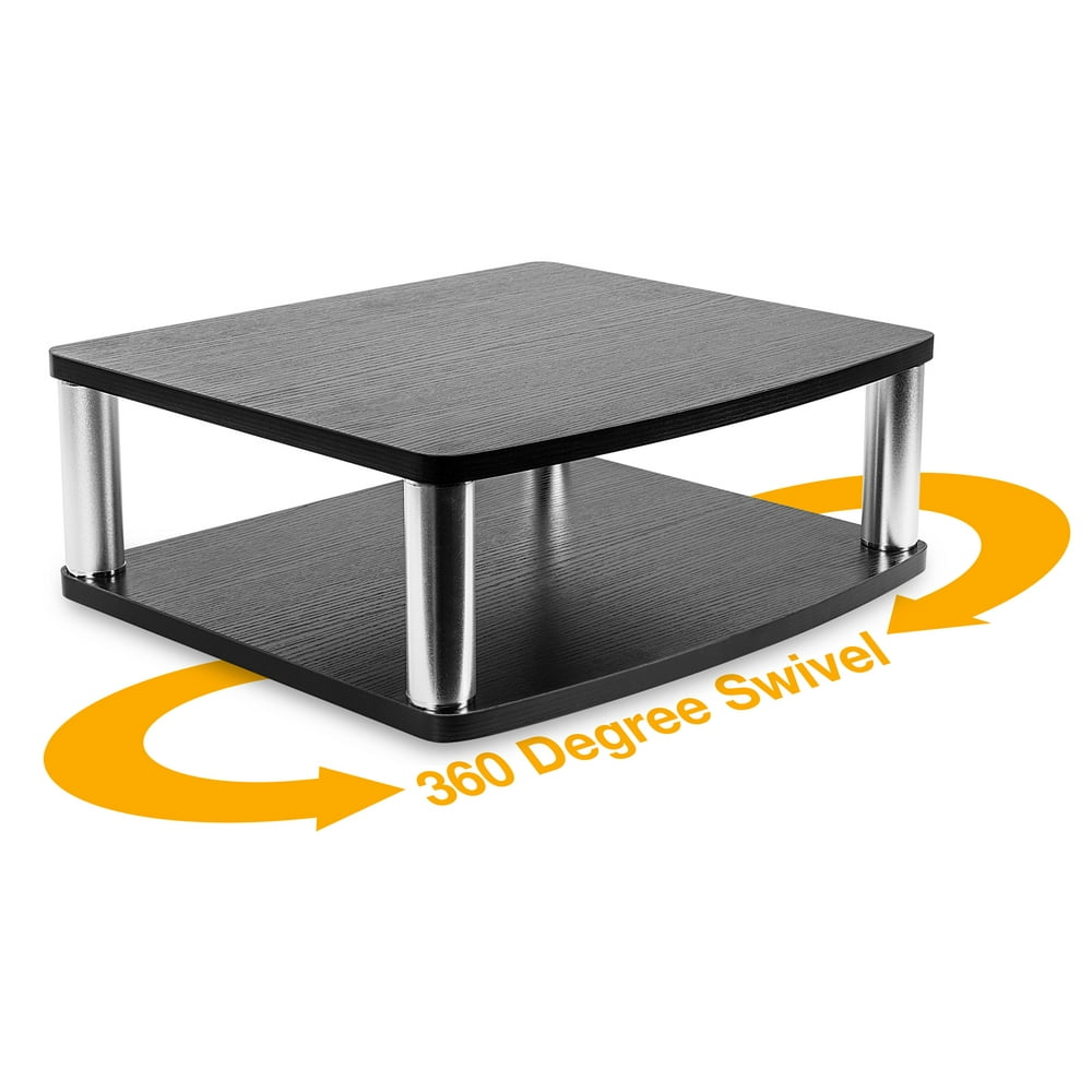 MountIt! 2Tier Turntable TV Stand Swivel TV Riser Tiered TV Lazy
