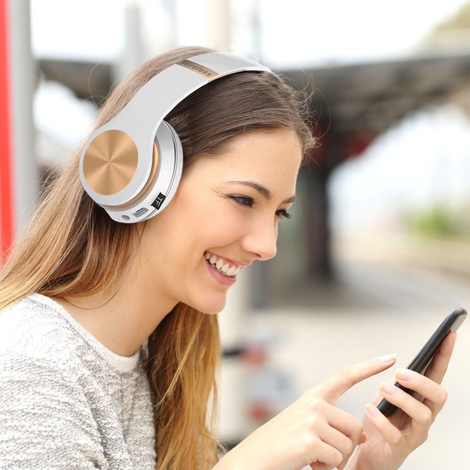 SPOORYYO Wireless Headset,Active Noise Cancelling Wireless Over Ear Bluetooth 4.2 Headphones with Mic,for TV, Travel, Home Office