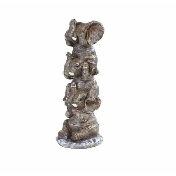 FC Design 7.75"H Hear-No, See-No, Speak-No Evil Stacked Evil Elephants Figurine