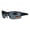 all black, variant on Mens Xloop Rectangular Half Rim Baseball Sport Plastic Sunglasses All Black
