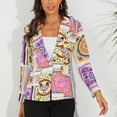 thumbnail image 1 of Puntoco Blazer de bolsillo con botones y solapa suelta para mujer Puntoco Puntoco-7220, 1 of 7