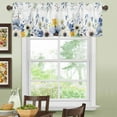 thumbnail image 4 of Spring Valance for Windows Kitchen Living Room Valances Rod Pocket Bathroom Small Window Treatment Blue Eucalyptus Leaves Watercolor Floral 1 Panel, 54 x 18 Inch, 4 of 6