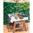thumbnail image 3 of Fsddascl Navy Blue Abstract Art Outdoor Tablecloth - 60x84 Inch Rectangle Dining Table Cover, Contemporary Luxury Waterproof Outdoor Table Cloth with Umbrella Hole & Zipper for Picnic/Patio/Party, 3 of 7