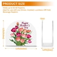 thumbnail image 3 of Happy Mother's Day Bunch Of Flowers Napkin Holder for Table Clear Napkin Stand Paper Holder Acrylic Organizer Dispenser Napkins for Dinner Kitchen Restaurant Room, 3 of 8