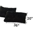 thumbnail image 2 of MorroMorn Decorative Pillows Covers, 2 Packs Faux Fur Pillow Cases, Luxury Shaggy Throw Pillowcase Cushion Shams with Zipper Closure Home Decor for Couch Sofa Bed Room (Black, King/California King), 2 of 6