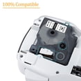 thumbnail image 2 of GREENCYCLE 6PK Compatible for DYMO 18483 12mm 1/2" Black on White Industrial Permanent Polyester Label Maker Tape, 2 of 7