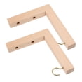 thumbnail image 3 of 2pcs Wooden Hanging Plant Brackets Garden Hooks Bird Feeder Outdoor Wall Mount Hooks, 3 of 6