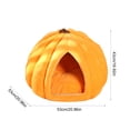 thumbnail image 3 of Cat Bed Pumpkin Cave for Indoor Cats Warm Cozy Semi-Enclosed Sleeping House with Soft Cushion for Kittens Small Dogs 17.3x17.3in by MPOISVA, 3 of 6
