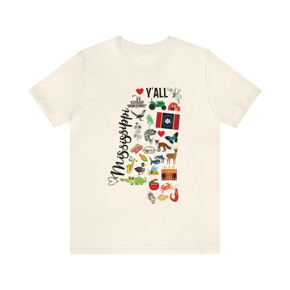Mississippi State Map Unisex Shirt, Mississippi Travel Gifts