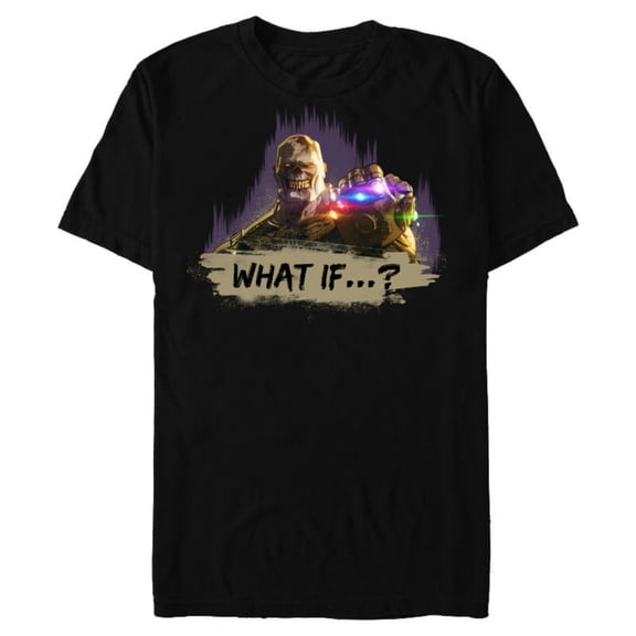 Marvel WHAT IF…? Thanos Infinity Gauntlet Standard - Short Sleeve Blended T-Shirt for Adults – Customized-Black