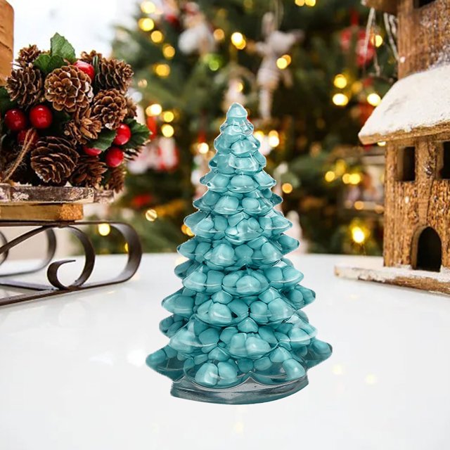 Xmas Gift Christmas Tree Christmas Decorations Home Mini Decorations Christmas Christmas Tabletop Ornaments Ornaments Decorations Resin And Crystal Stones Energy