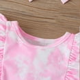 thumbnail image 4 of Odeerbi Baby Boy Girl Clothes Baby Romper Infant Short Sleeve Rainbow Tie-Dyed Tulle Bodysuit+Headbands, 4 of 8