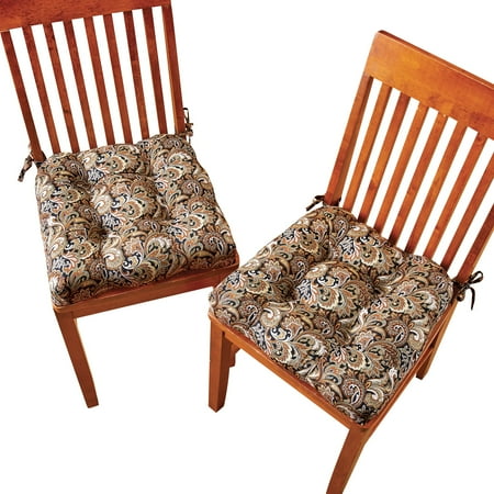 

Collections Etc Paisley Tufted Chair Cushions - Set of 2