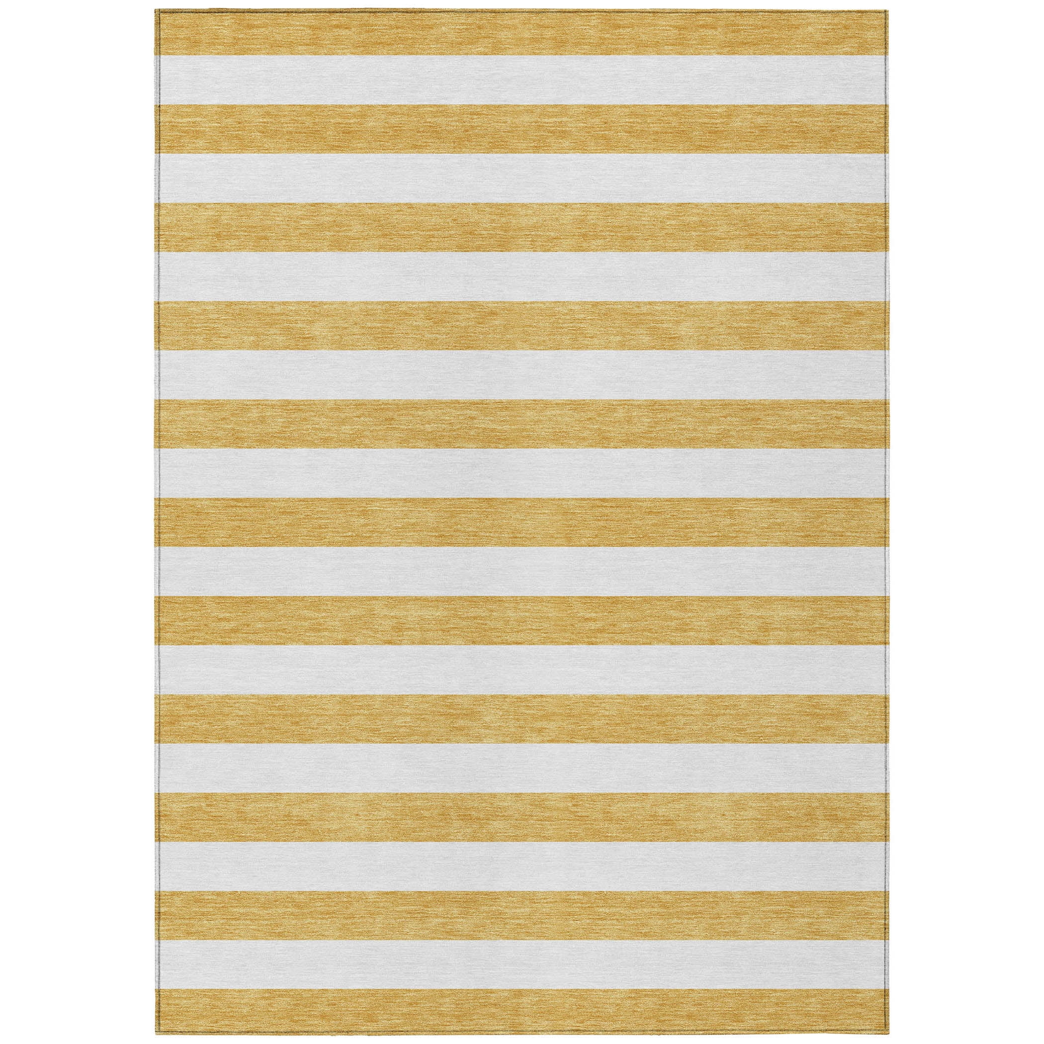 Addison Rugs Chantille Indoor/Outdoor Transitional Stripes Gold Washable Rectangle Rug, 2'6" x 3'10"