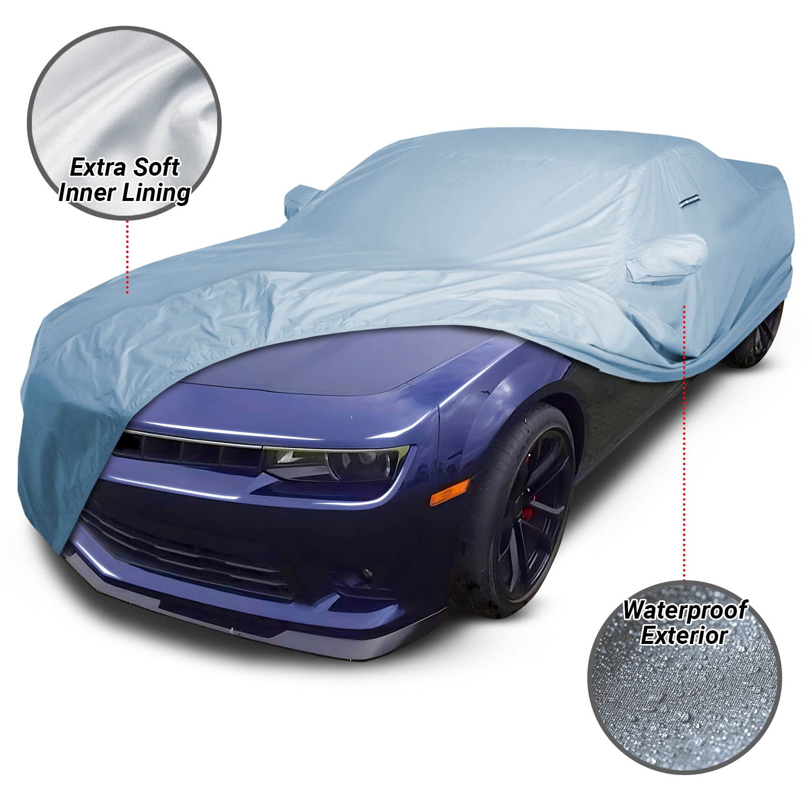 iCarCover Custom Fit Car Cover for 2010 2015 Chevy Camaro Waterproof Standard Car Cover