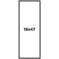 16x47 Rustic Brown Real Wood Picture Frame Width 0.75 inches | Interior Frame Depth 0.5 inches |